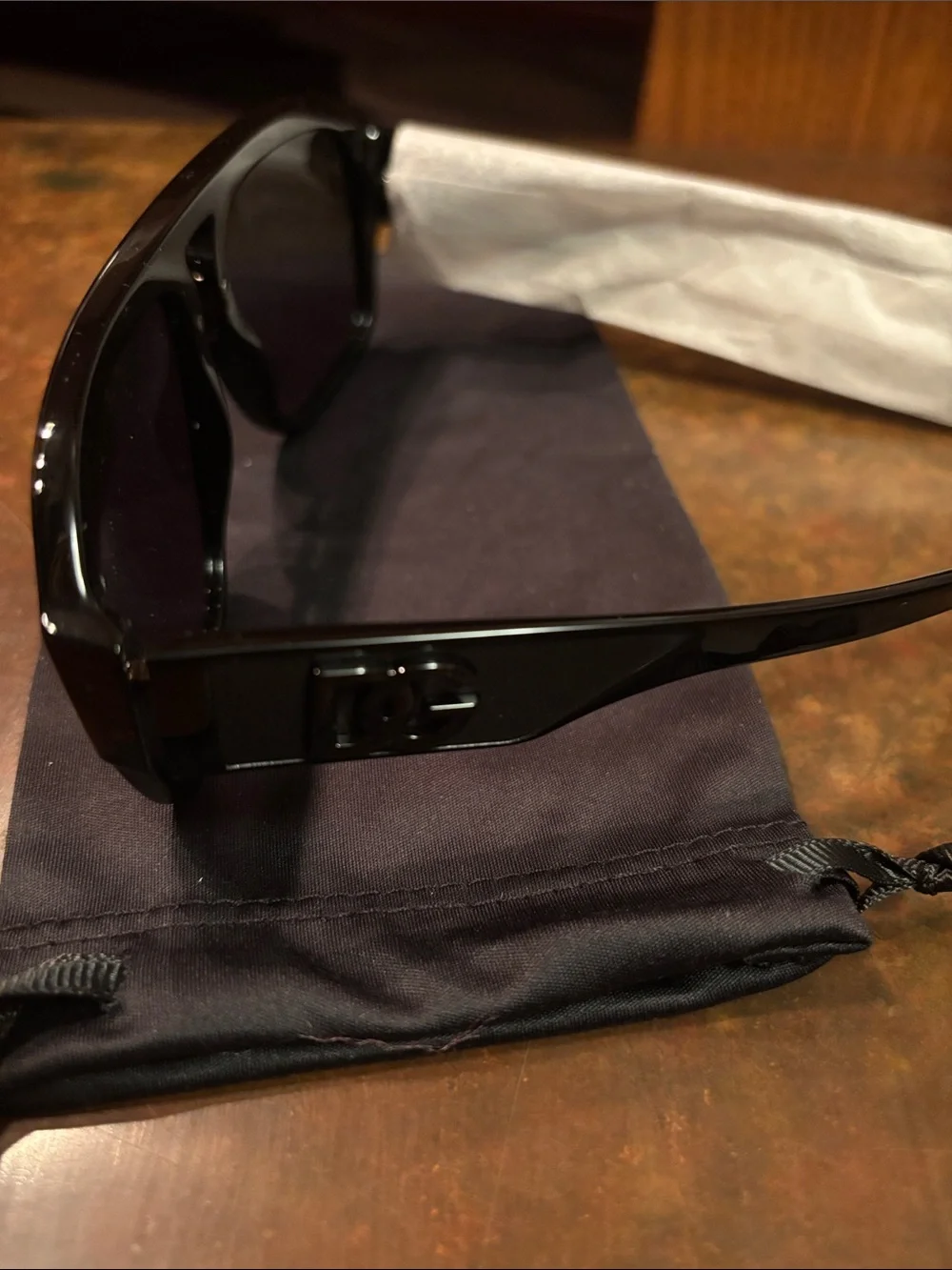 NWT D&G Matte Black Square Sunglasses with Dark Lenses